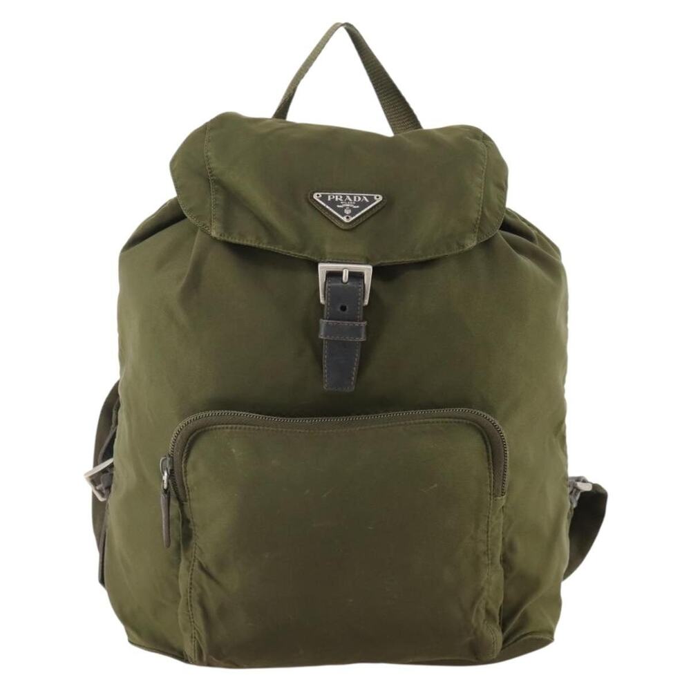 Prada Nylon Backpack Khaki Green